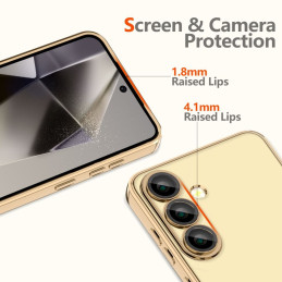 „Tech-Protect MagFlex MagSafe“ dėklas, skirtas „Samsung Galaxy A36 5G“ – permatomas auksinis