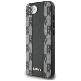 DKNY odinis languotas vieno rašto „MagSafe iPhone 16e“ dėklas – juodas
