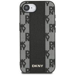 DKNY odinis languotas vieno rašto „MagSafe iPhone 16e“ dėklas – juodas