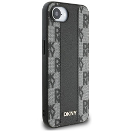 DKNY odinis languotas vieno rašto „MagSafe iPhone 16e“ dėklas – juodas