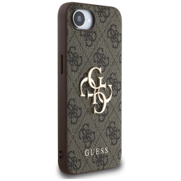 „Guess 4G“ telefono dėklas su dideliu logotipu iPhone 16e – rudas