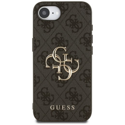 „Guess 4G“ telefono dėklas su dideliu logotipu iPhone 16e – juodas