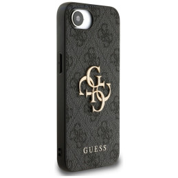 „Guess 4G“ telefono dėklas su dideliu logotipu iPhone 16e – juodas
