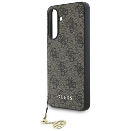 „Guess 4G Charms Collection“ dėklas, skirtas „Samsung Galaxy A56“ – rudas