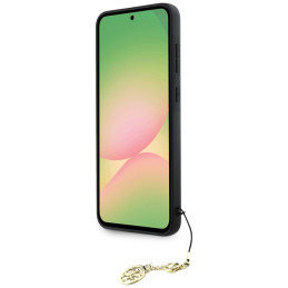 „Guess 4G Charms Collection“ dėklas, skirtas „Samsung Galaxy A56“ - juodas