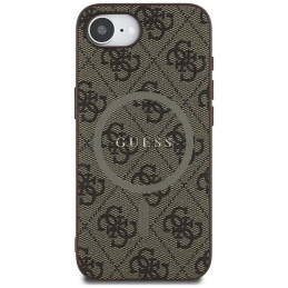 „Guess 4G Ring Classic Logo MagSafe iPhone 16e“ dėklas – rudas