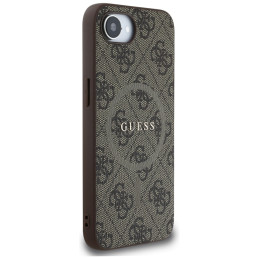 „Guess 4G Ring Classic Logo MagSafe iPhone 16e“ dėklas – rudas