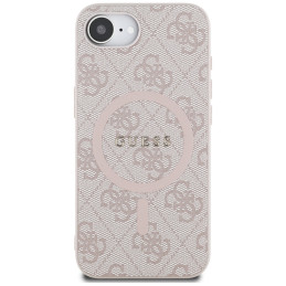 „Guess 4G Ring Classic Logo MagSafe iPhone 16e“ dėklas – rožinis
