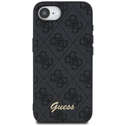 „Guess 4G Script Logo MagSafe“ dėklas, skirtas „iPhone 16e“ – juodas