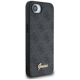 „Guess 4G Script Logo MagSafe“ dėklas, skirtas „iPhone 16e“ – juodas