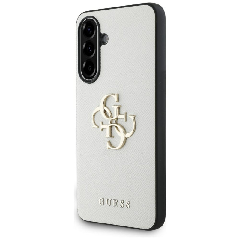 „Guess Grained Big 4G Logo Small Classic“ dėklas, skirtas „Samsung Galaxy A56“ - smėlio spalvos