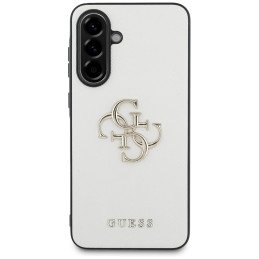 „Guess Grained Big 4G Logo Small Classic“ dėklas, skirtas „Samsung Galaxy A56“ - smėlio spalvos