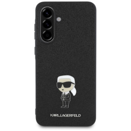 Karl Lagerfeld dėklas su fiksuotu blizgučiais ir „Ikonik“ logotipu, metaliniu smeigtuku, skirtas „Samsung Galaxy A36“ - ...