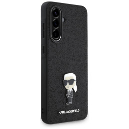 Karl Lagerfeld dėklas su fiksuotu blizgučiais ir „Ikonik“ logotipu, metaliniu smeigtuku, skirtas „Samsung Galaxy A36“ - ...