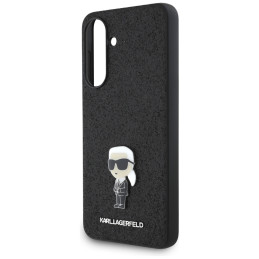 Karl Lagerfeld dėklas su fiksuotu blizgučiais ir „Ikonik“ logotipu, metaliniu smeigtuku, skirtas „Samsung Galaxy A36“ - ...