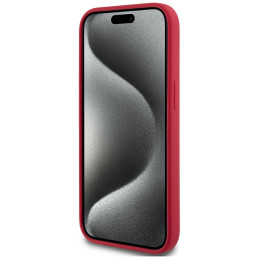 Karl Lagerfeld silikoninis „Karl&Choupette Heads Ring MagSafe iPhone 15“ dėklas – raudonas