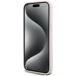 „Karl Lagerfeld“ silikoninis „Karl&Choupette MagSafe iPhone 15 Plus“ dėklas – rožinis