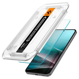 „Spigen Glas.TR Ez Fit“ grūdinto stiklo 2 vnt. pakuotė, skirta „Samsung Galaxy A36 5G“ – skaidrus