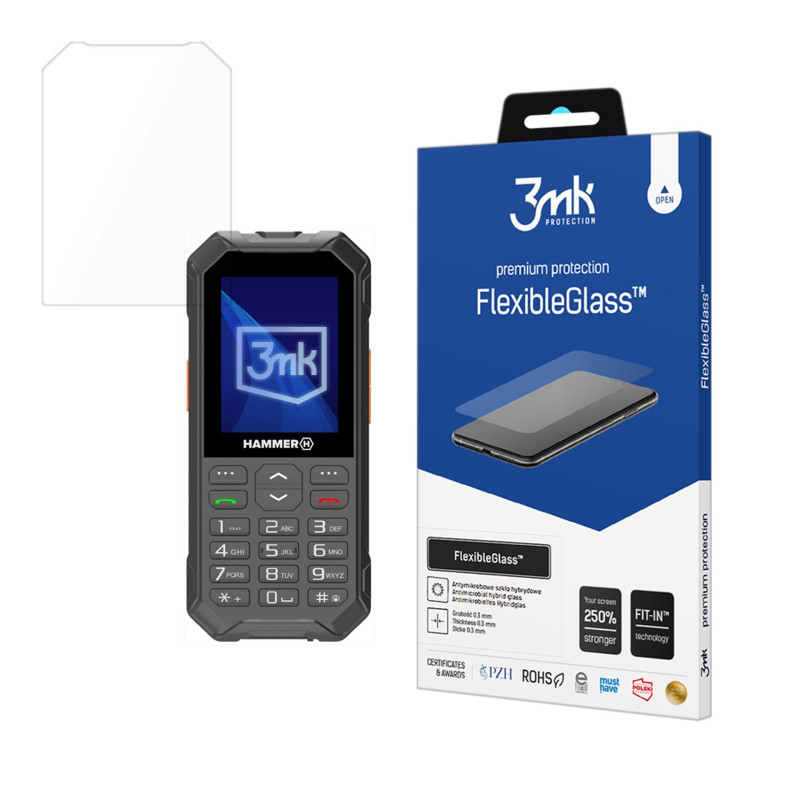 Hibridinis stiklas 3mk FlexibleGlass, skirtas MyPhone Hammer 6