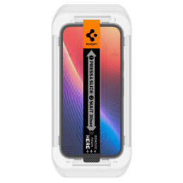 „Spigen Glas.TR Ez Fit“ grūdinto stiklo 2 vnt. pakuotė, skirta „Google Pixel 9A“ – skaidrus