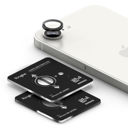 „Ringke“ kameros rėmelio apsauginių dėklų, skirtų „iPhone 16e“, 2 vnt. pakuotė – juodas