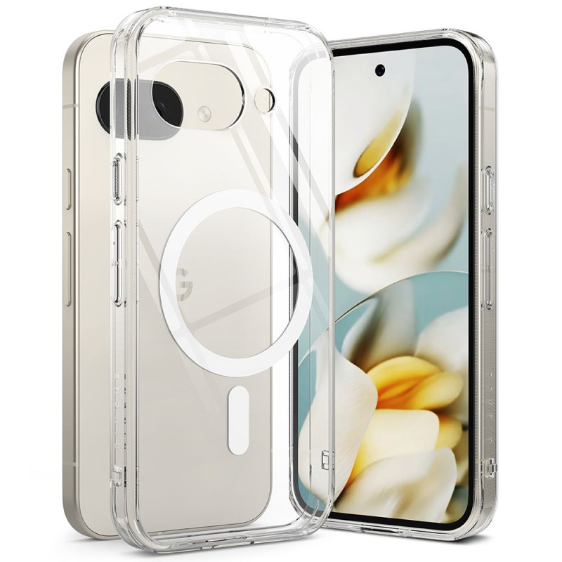 „Ringke Fusion“ magnetinis „MagSafe“ dėklas, skirtas „Google Pixel 9A“ – skaidrus