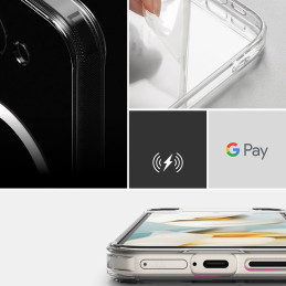 „Ringke Fusion“ magnetinis „MagSafe“ dėklas, skirtas „Google Pixel 9A“ – skaidrus