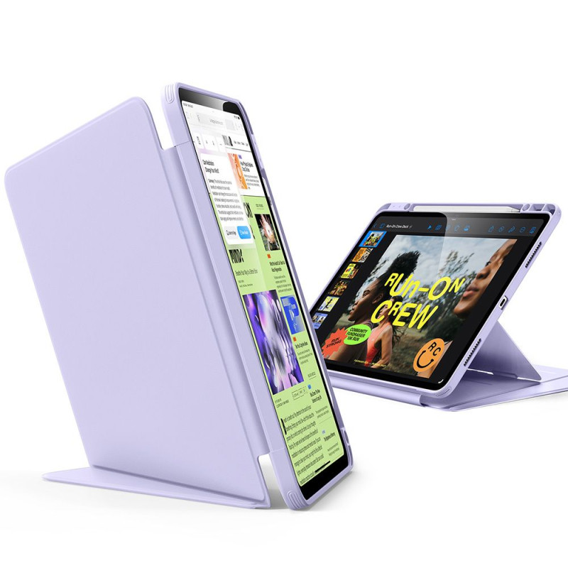 ESR atverčiamas hibridinis dėklas, skirtas „iPad Air 13“ 1/ 2 colio planšetiniam kompiuteriui – violetinis