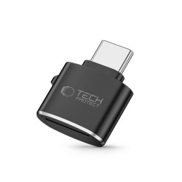 „Tech-Protect UltraBoost“ microSD kortelių skaitytuvas su USB-C adapteriu – juodas