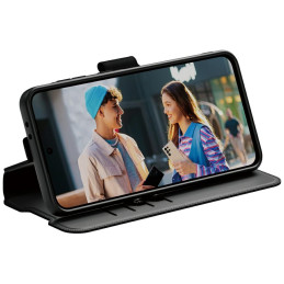 „CARE by PanzerGlass“ dėklas su pinigine ir atrama, skirtas „Samsung Galaxy A56 5G“ – juodas