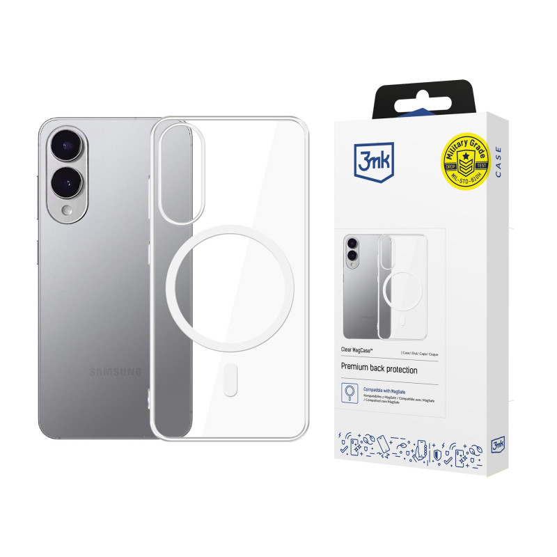3 mk skaidrus „MagCase“, skirtas „Samsung Galaxy S25 Edge“ - permatomas