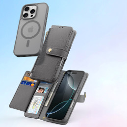 „Dux Ducis Lawa“ odinis dėklas, skirtas „iPhone 16 Pro Max“, su nuimamu magnetiniu dėklu – pilkas