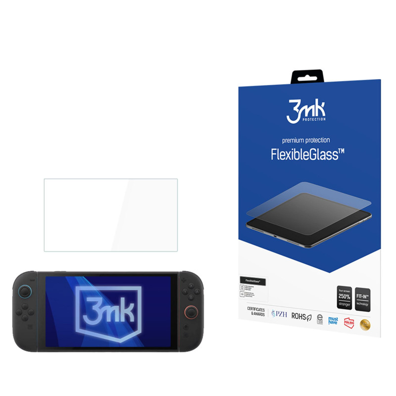 Hibridinis stiklas 3mk FlexibleGlass, skirtas Nintendo Switch 2 - iki 11 colių