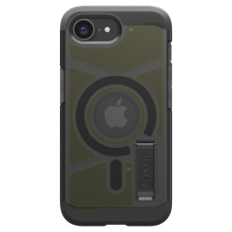 „Spigen Tough Armor MagSafe iPhone 16e“ dėklas – skaidriai pilkas