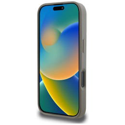DKNY languoto rašto „Magsafe iPhone 16 Pro“ dėklas – smėlio spalvos
