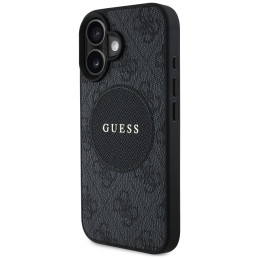 „Guess 4G Circle Classic Logo MagSafe“ dėklas, skirtas iPhone 16 – juodas