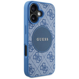„Guess 4G Circle Classic Logo MagSafe“ dėklas, skirtas iPhone 16 – mėlynas