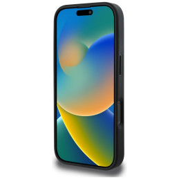 „Guess 4G Circle Classic Logo MagSafe“ dėklas, skirtas „iPhone 16 Pro“ – juodas