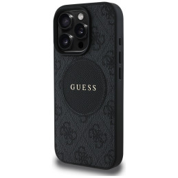 „Guess 4G Circle Classic Logo MagSafe“ dėklas, skirtas „iPhone 16 Pro Max“ – juodas