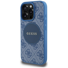 „Guess 4G Circle Classic Logo MagSafe“ dėklas, skirtas „iPhone 16 Pro“ – mėlynas