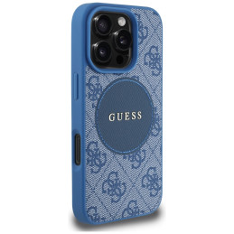 „Guess 4G Circle Classic Logo MagSafe“ dėklas, skirtas „iPhone 16 Pro“ – mėlynas