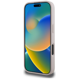 „Guess 4G Circle Classic Logo MagSafe iPhone 16 Pro“ dėklas – rožinis