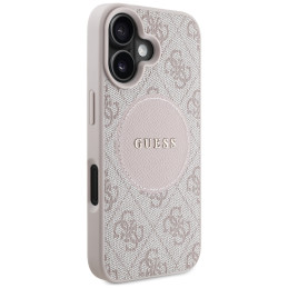 „Guess 4G Circle Classic Logo MagSafe iPhone 16“ dėklas – rožinis