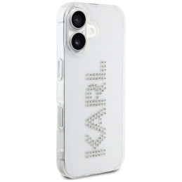 Karl Lagerfeld IML Rhinestones Logo iPhone 16 dėklas – permatomas