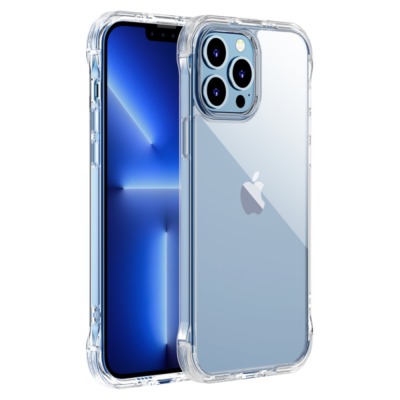 Joyroom Defender serijos dėklo dangtelis, skirtas iPhone 13 šarvuotajam dėklui su kabliukais, stovi skaidrus (JR-BP954)