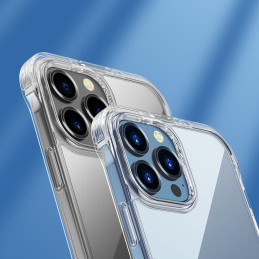 Joyroom Defender serijos dėklo dangtelis, skirtas iPhone 13 šarvuotajam dėklui su kabliukais, stovi skaidrus (JR-BP954)