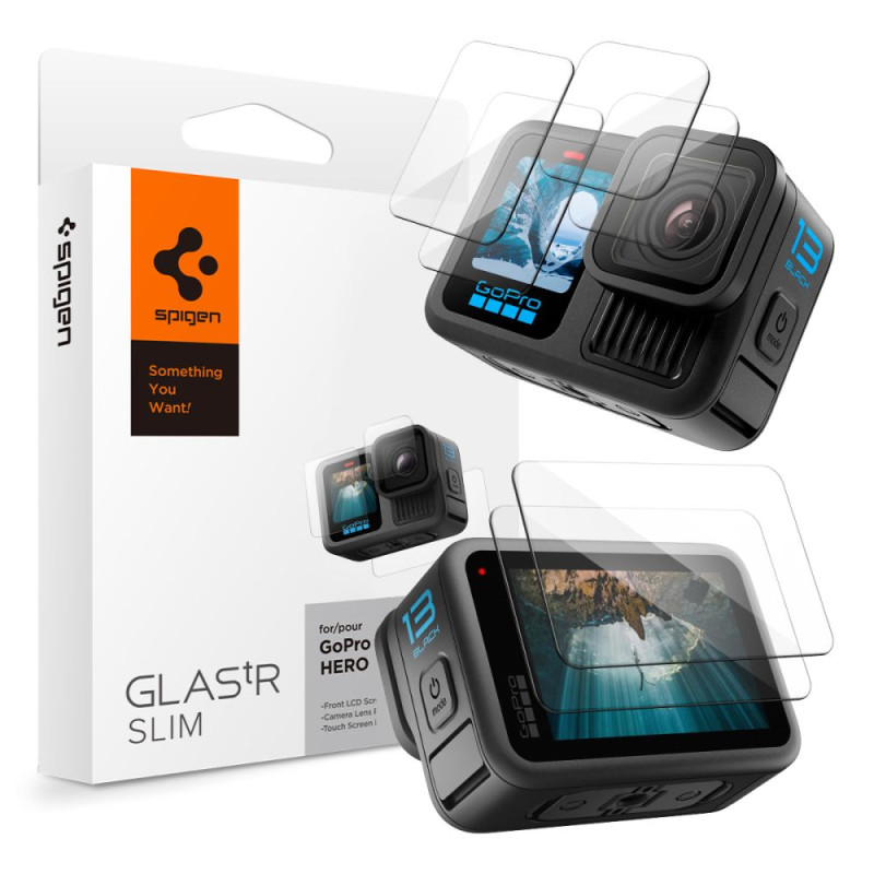 „Spigen Glas.tR Slim“ grūdintas stiklas, skirtas „GoPro Hero 13“