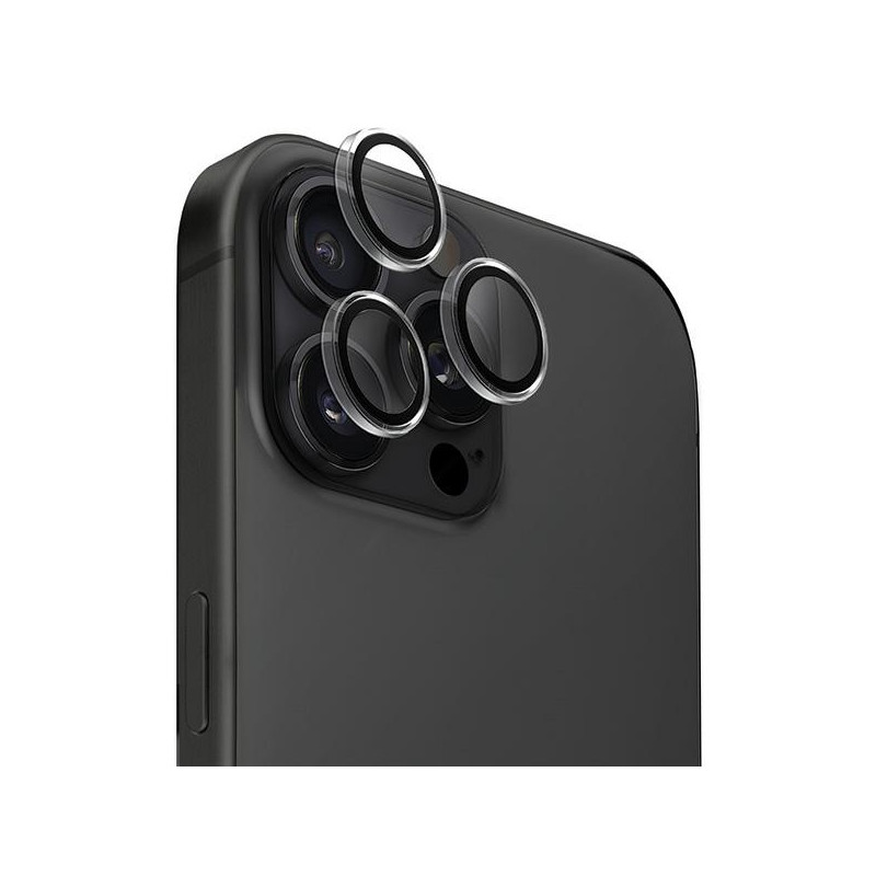 UNIQ Optix skaidrus fotoaparato objektyvo apsauginis dėklas iPhone 16 Pro 6.3" / 16 Pro Max 6.9" telefonui, krištolo ska...