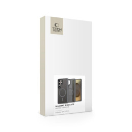 „Tech-Protect MagMat MagSafe“ dėklas, skirtas „Samsung Galaxy S25 Ultra“ – skaidriai pilkas