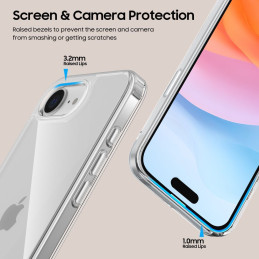 „Tech-Protect FlexAir Hybrid“ dėklas, skirtas „Nothing Phone 3A Pro“ – skaidrus